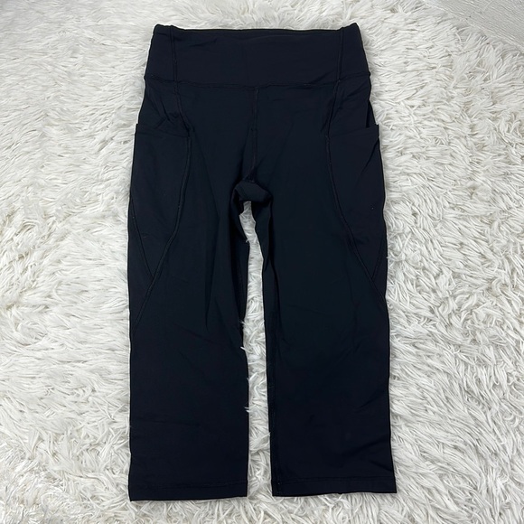 Lululemon Break Free Crop (Nulux 17") Black - Picture 1 of 6
